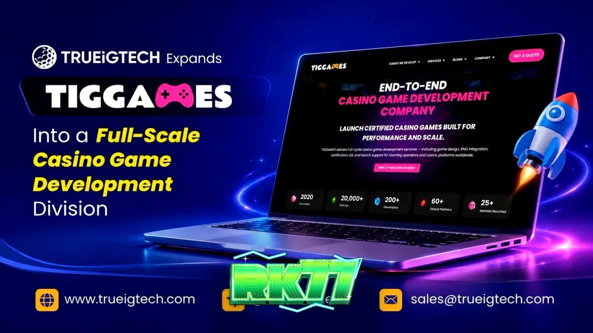 Tampilan antarmuka pengembangan game kasino modern oleh TIGGAMES
